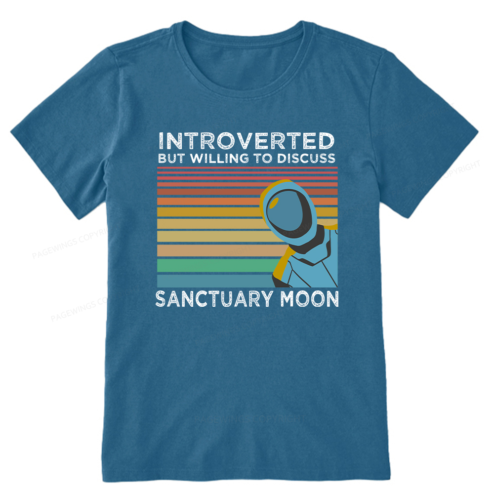 Pagewings Introverted But Willing to Discuss Sanctuary Moon Unisex Classic T-shirt