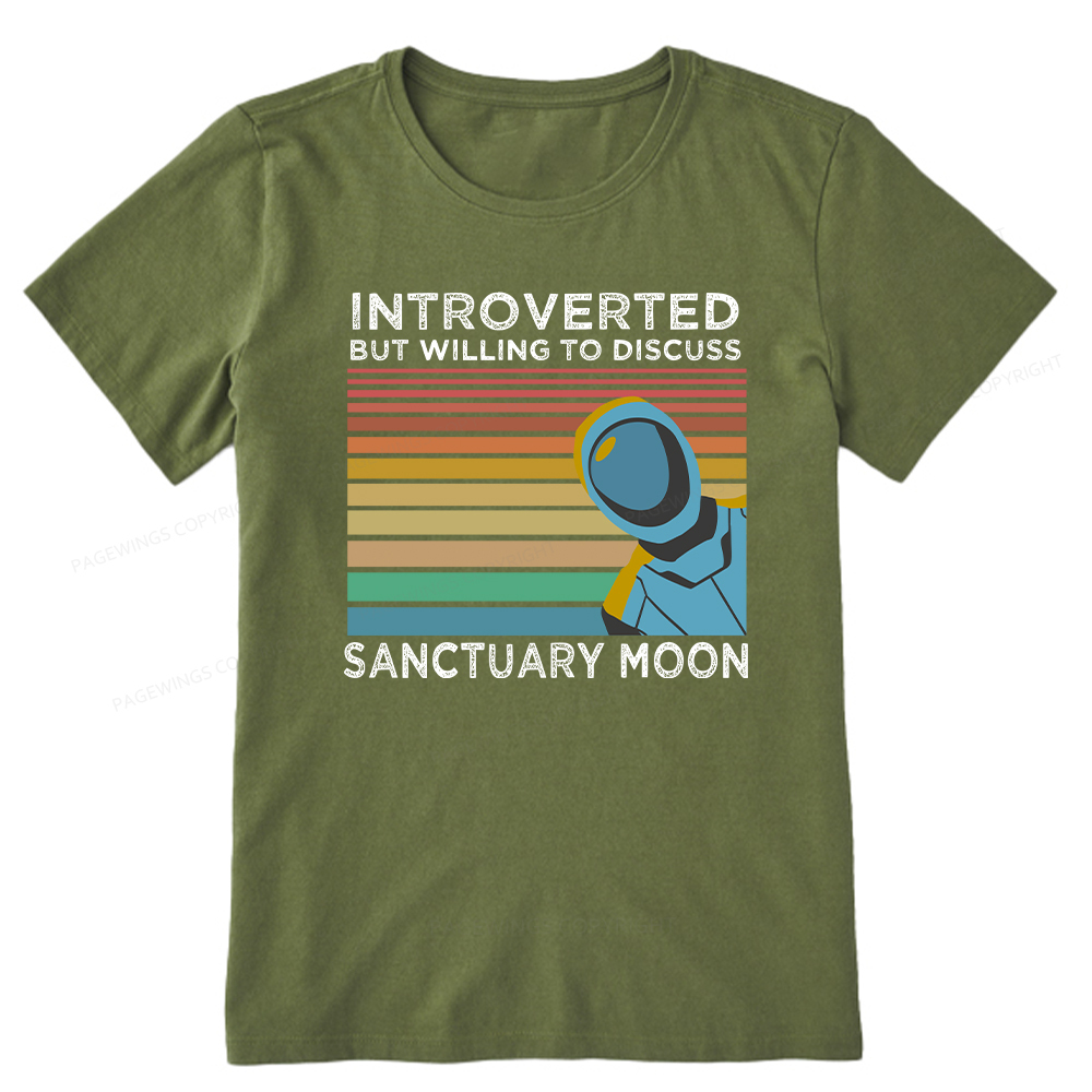 Pagewings Introverted But Willing to Discuss Sanctuary Moon Unisex Classic T-shirt