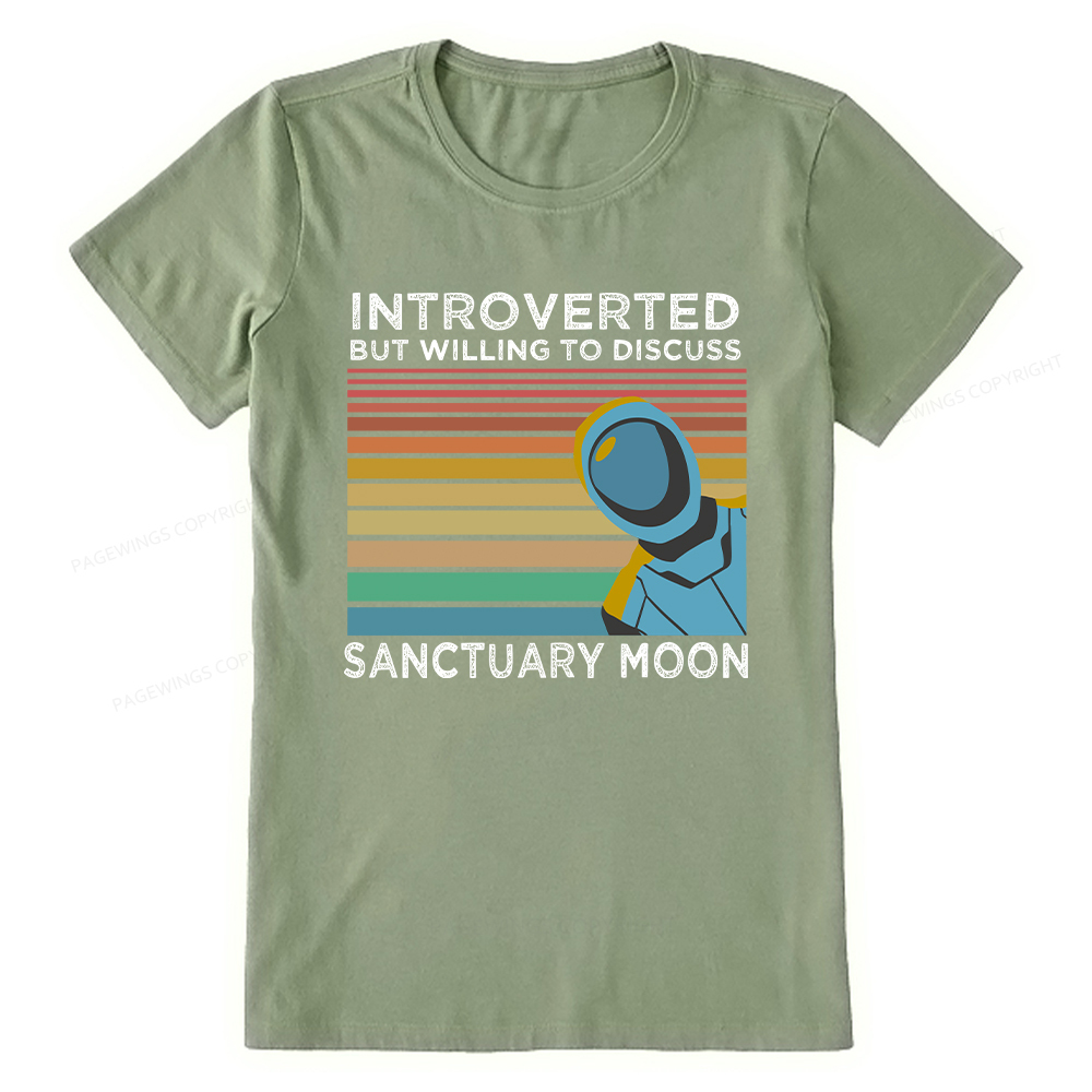 Pagewings Introverted But Willing to Discuss Sanctuary Moon Unisex Classic T-shirt