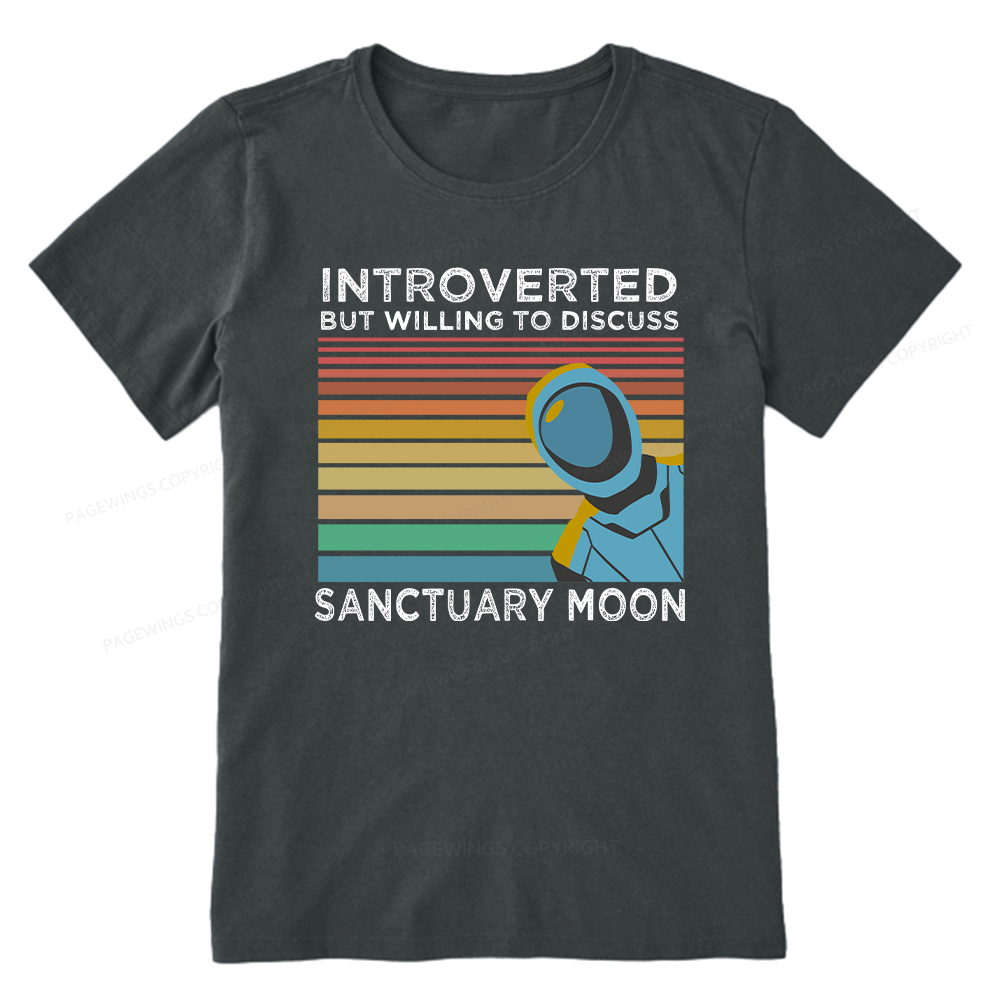 Pagewings Introverted But Willing to Discuss Sanctuary Moon Unisex Classic T-shirt