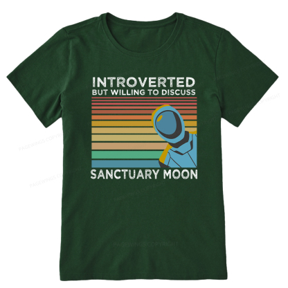 Pagewings Introverted But Willing to Discuss Sanctuary Moon Unisex Classic T-shirt
