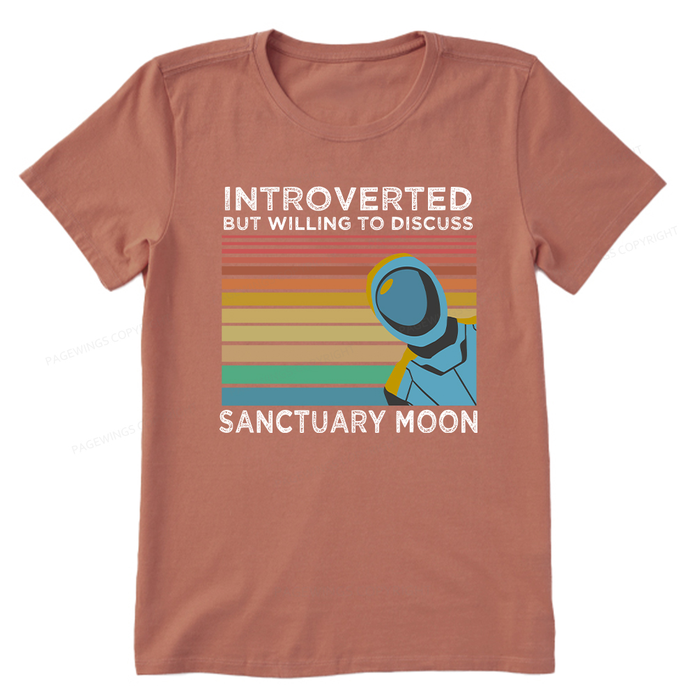 Pagewings Introverted But Willing to Discuss Sanctuary Moon Unisex Classic T-shirt