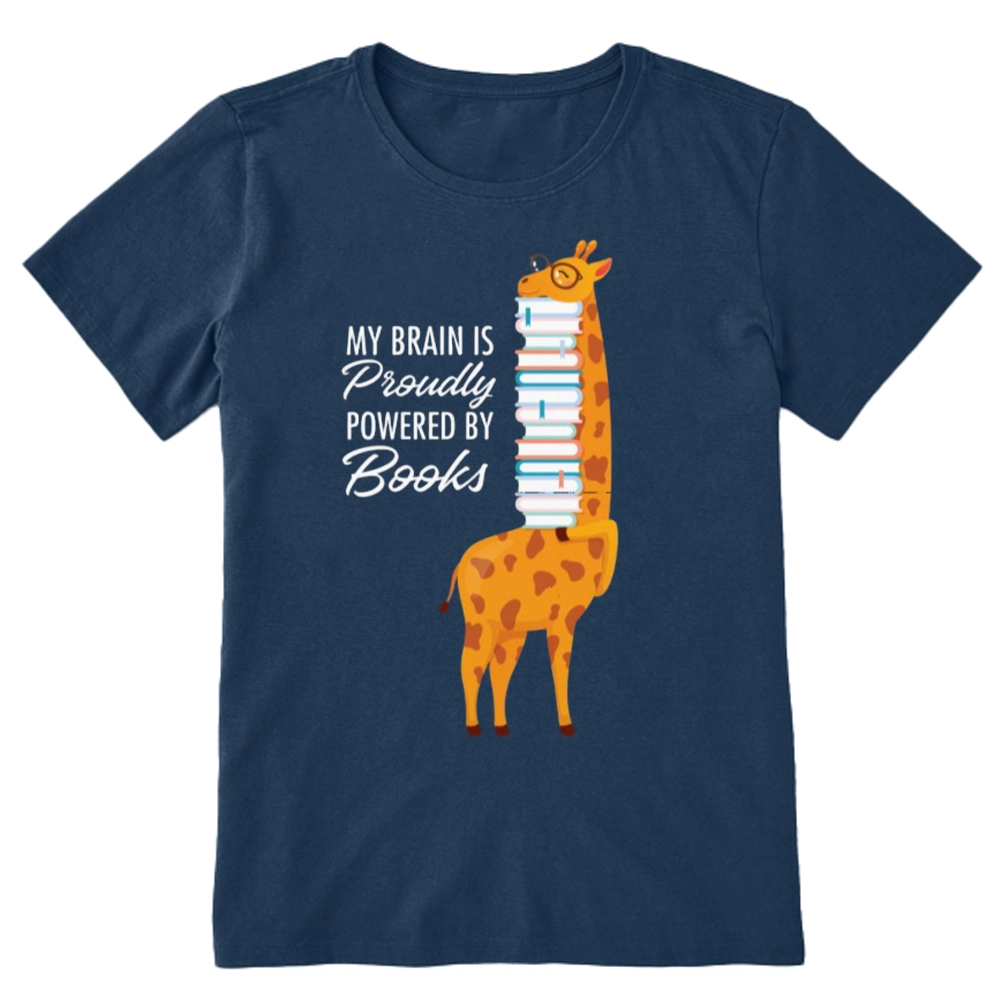 Pagewings My Brain Is Proudly Powered By Books Unisex Classic T-shirt