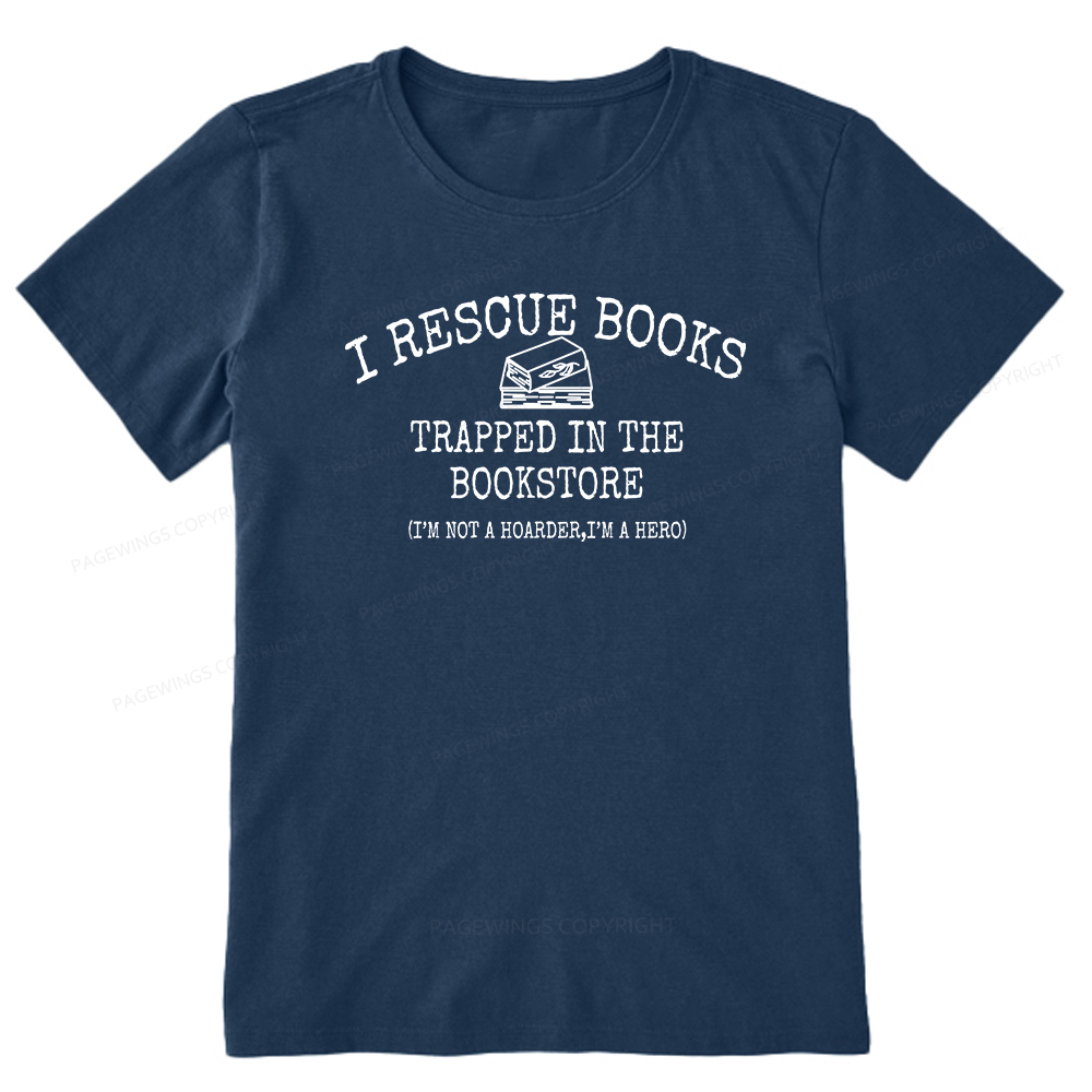 Pagewings Rescue Books Trapped In The Bookstore Unisex Classic T-shirt
