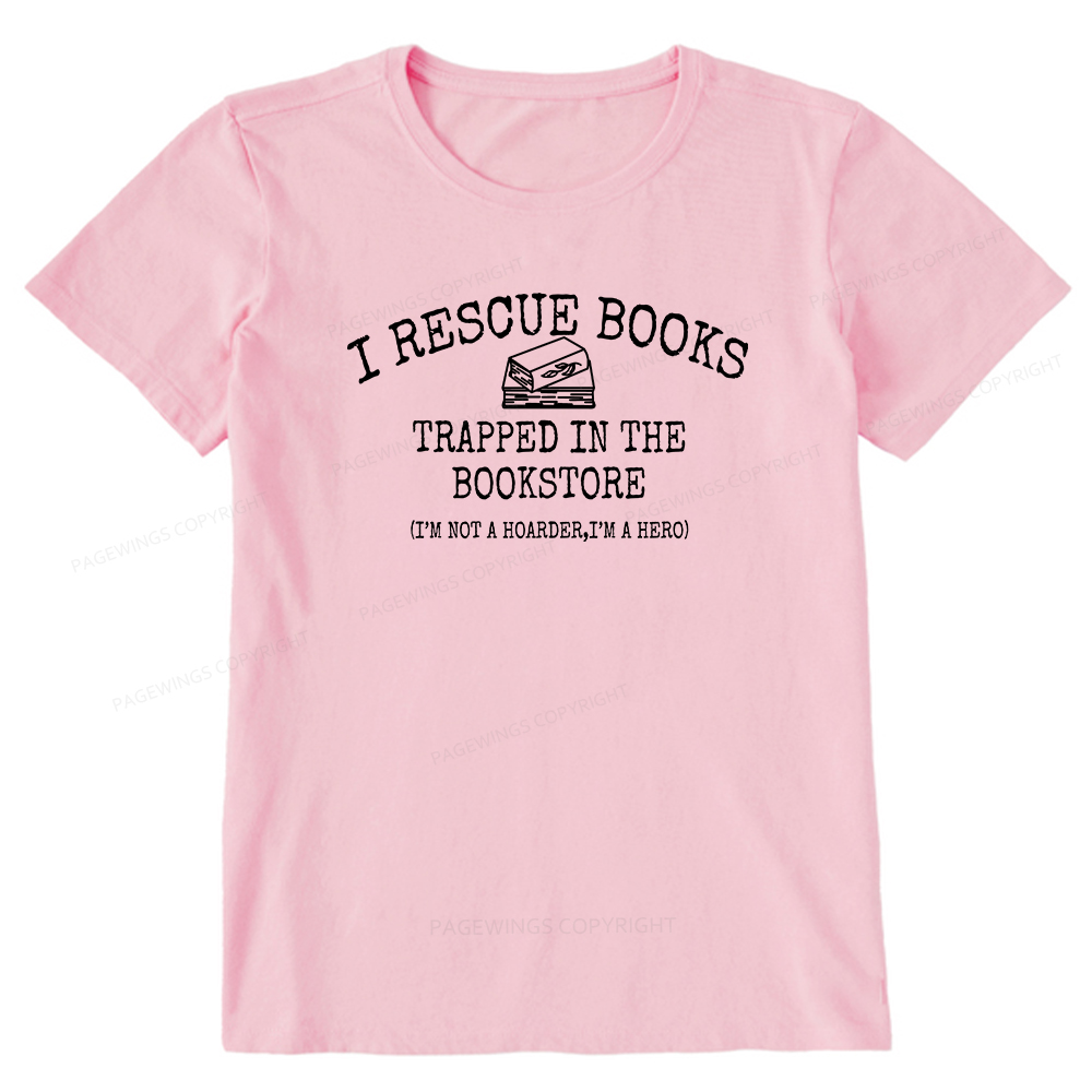Pagewings Rescue Books Trapped In The Bookstore Unisex Classic T-shirt