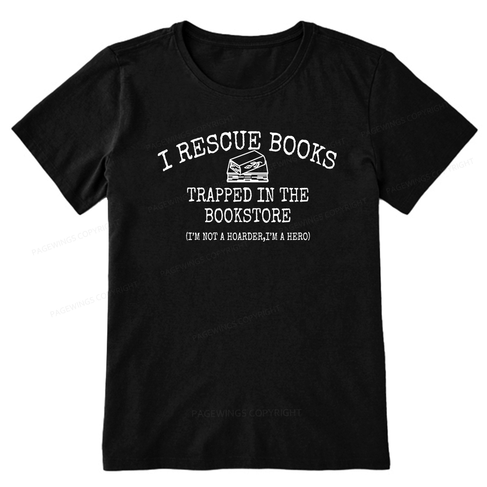 Pagewings Rescue Books Trapped In The Bookstore Unisex Classic T-shirt