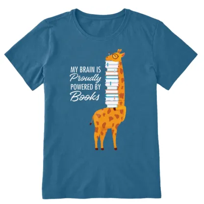 Pagewings My Brain Is Proudly Powered By Books Unisex Classic T-shirt