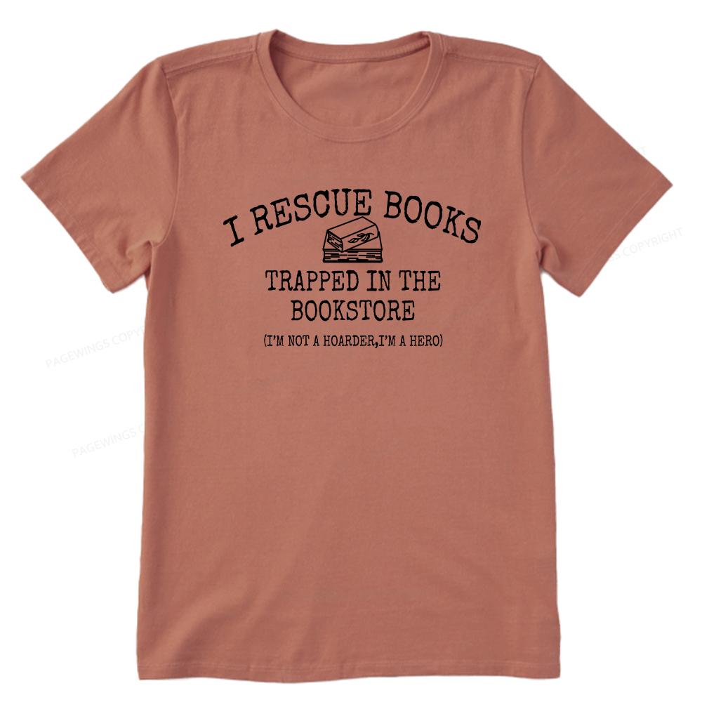 Pagewings Rescue Books Trapped In The Bookstore Unisex Classic T-shirt