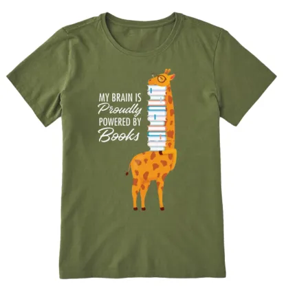 Pagewings My Brain Is Proudly Powered By Books Unisex Classic T-shirt