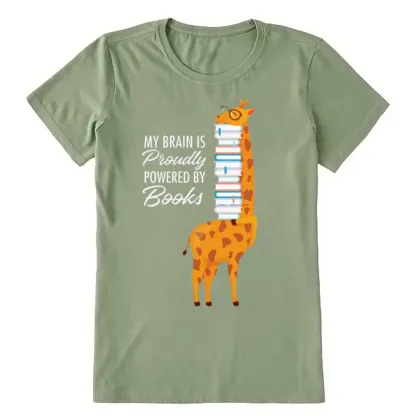 Pagewings My Brain Is Proudly Powered By Books Unisex Classic T-shirt