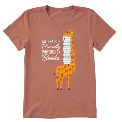 Pagewings My Brain Is Proudly Powered By Books Unisex Classic T-shirt