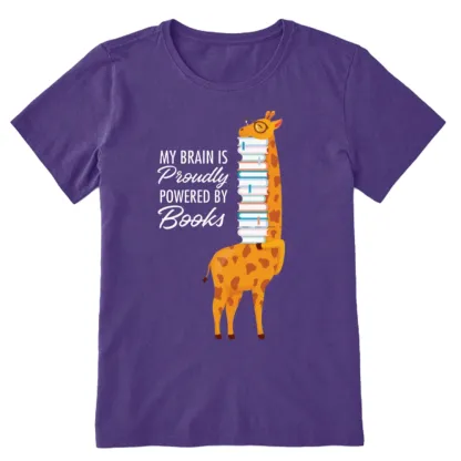 Pagewings My Brain Is Proudly Powered By Books Unisex Classic T-shirt