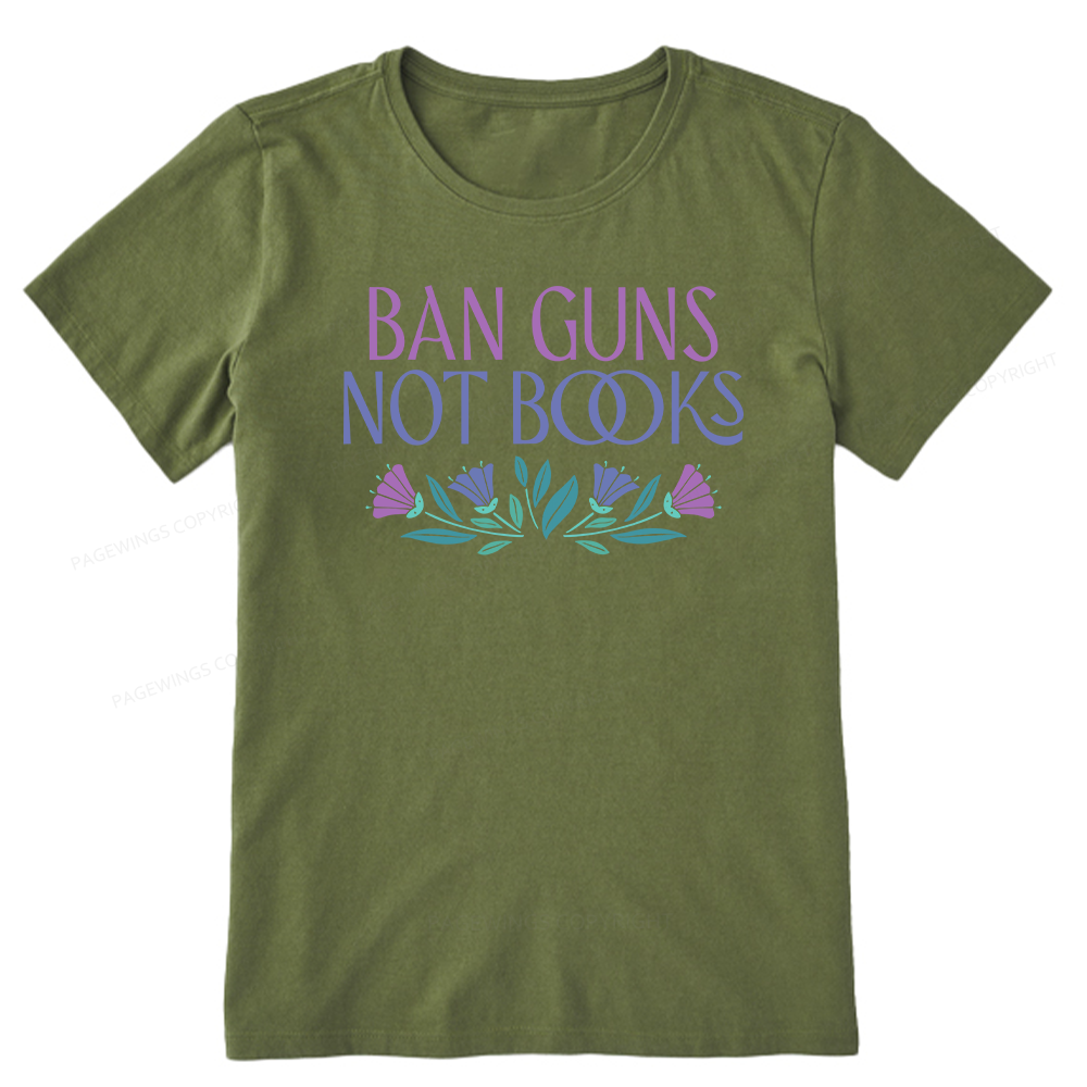Pagewings Ban Guns Not Books Unisex Classic T-shirt