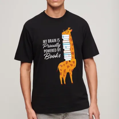Pagewings My Brain Is Proudly Powered By Books Unisex Classic T-shirt
