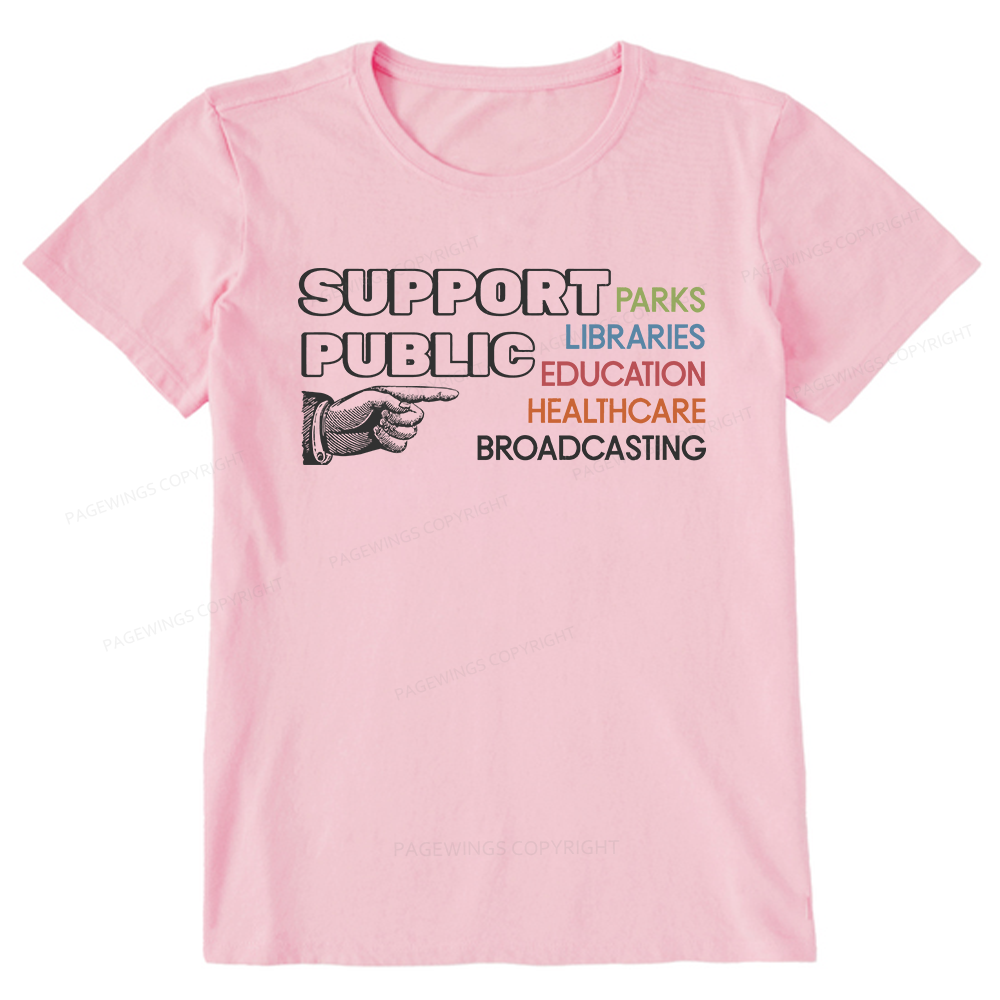 Pagewings Support Public Parks Libraries Education Unisex Classic T-shirt