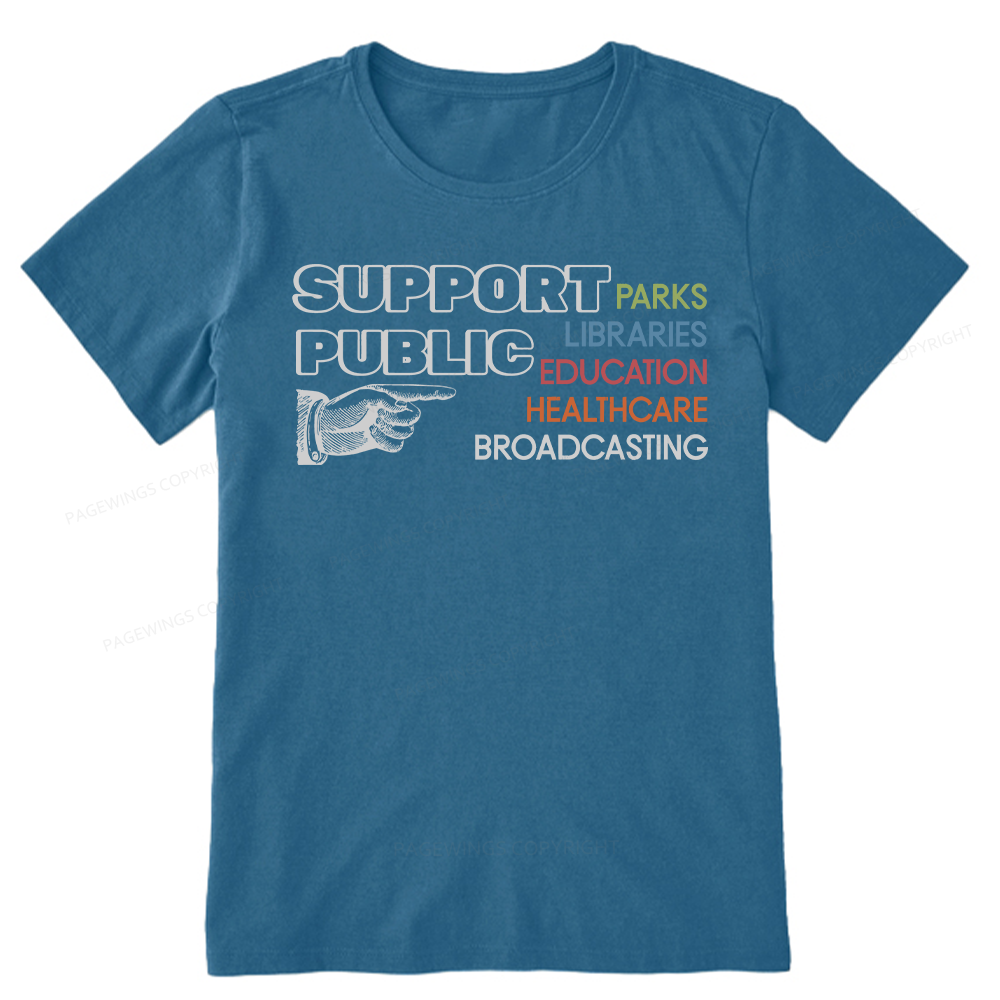 Pagewings Support Public Parks Libraries Education Unisex Classic T-shirt