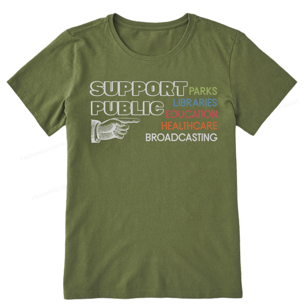 Pagewings Support Public Parks Libraries Education Unisex Classic T-shirt