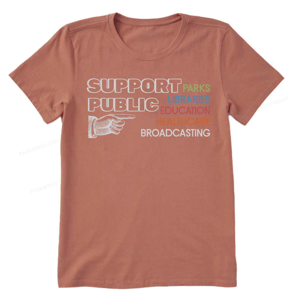 Pagewings Support Public Parks Libraries Education Unisex Classic T-shirt