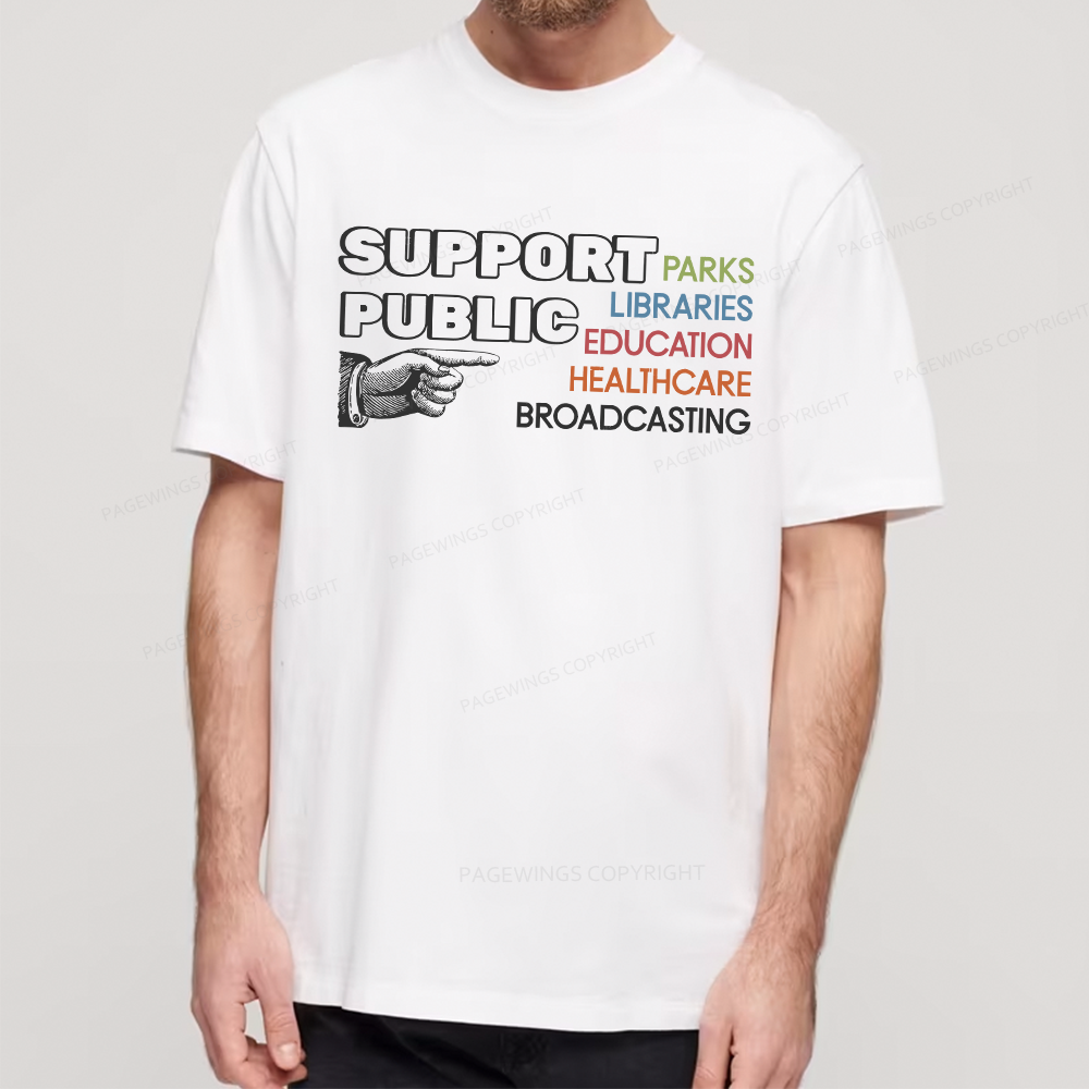 Pagewings Support Public Parks Libraries Education Unisex Classic T-shirt