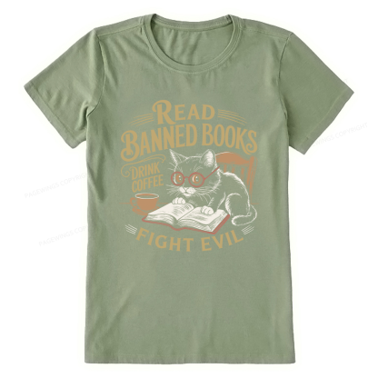 Pagewings Read Books Drink Coffee Fight Evil Unisex Classic T-shirt