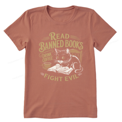 Pagewings Read Books Drink Coffee Fight Evil Unisex Classic T-shirt