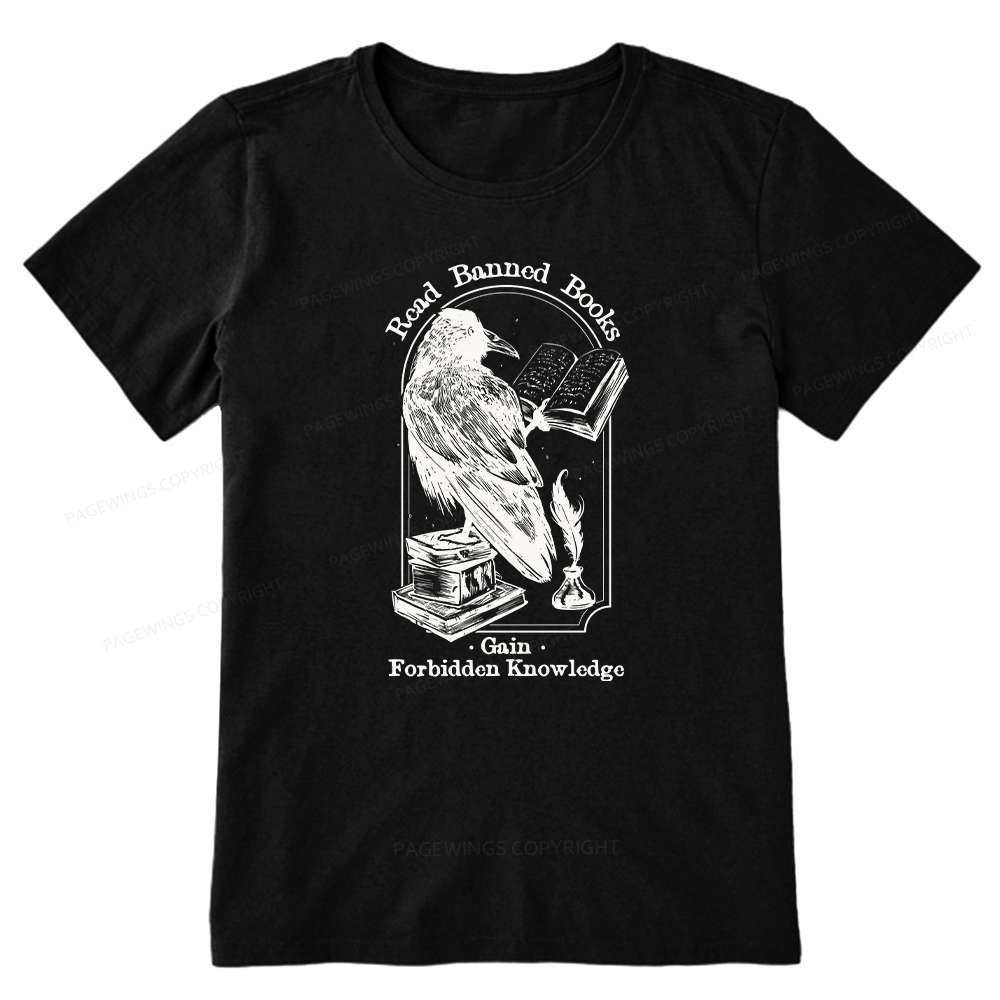 Pagewings Read Banned Books Gain Forbidden Knowledge Unisex Classic T-shirt