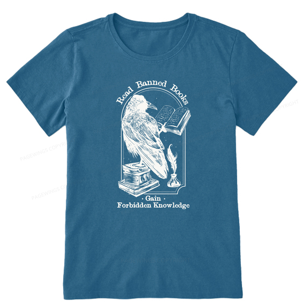 Pagewings Read Banned Books Gain Forbidden Knowledge Unisex Classic T-shirt