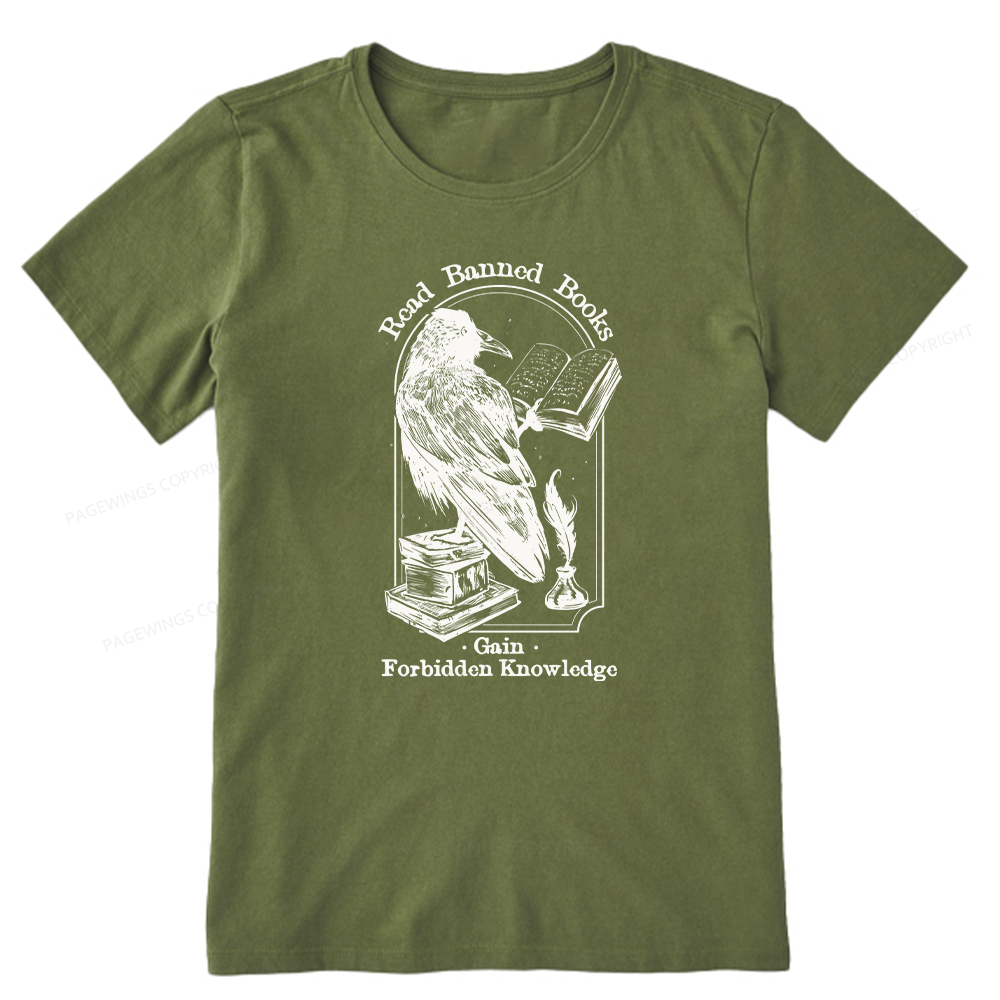 Pagewings Read Banned Books Gain Forbidden Knowledge Unisex Classic T-shirt