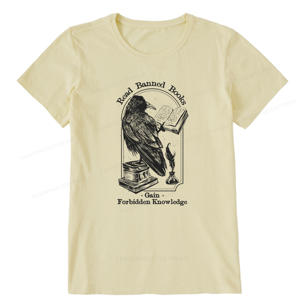 Pagewings Read Banned Books Gain Forbidden Knowledge Unisex Classic T-shirt