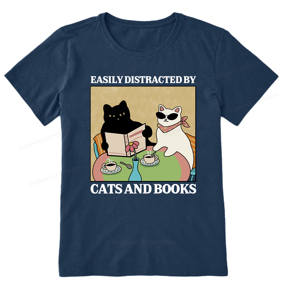 Pagewings Cats And Books Unisex Classic T-shirt