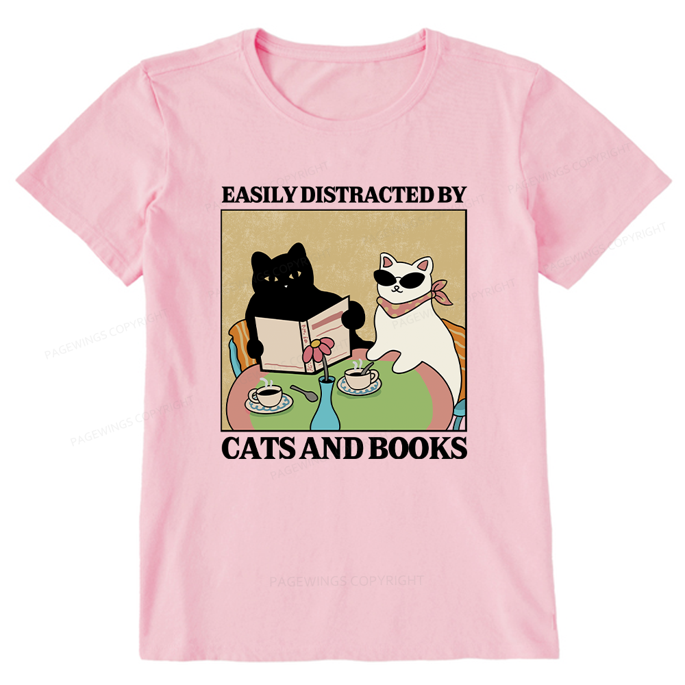 Pagewings Cats And Books Unisex Classic T-shirt