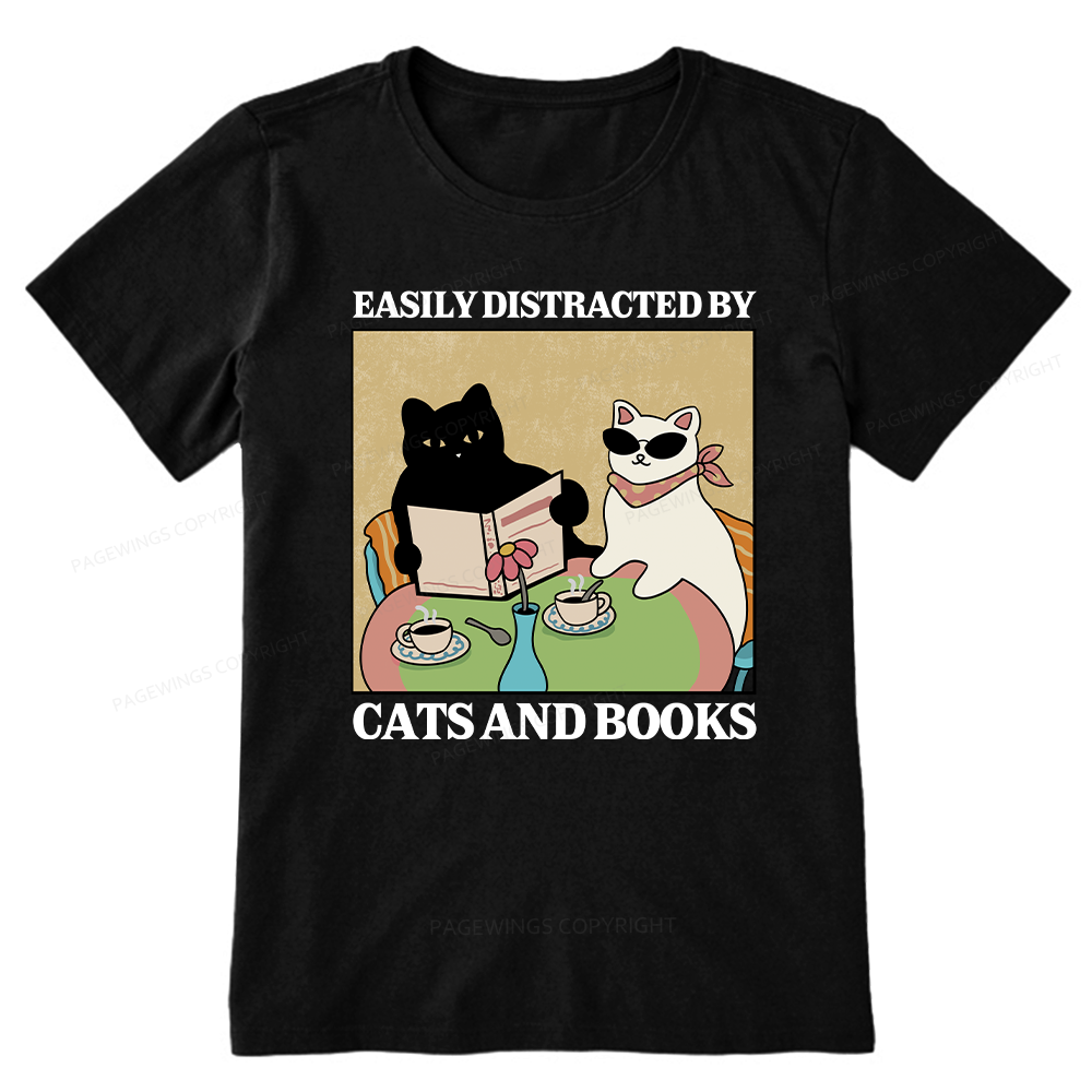 Pagewings Cats And Books Unisex Classic T-shirt