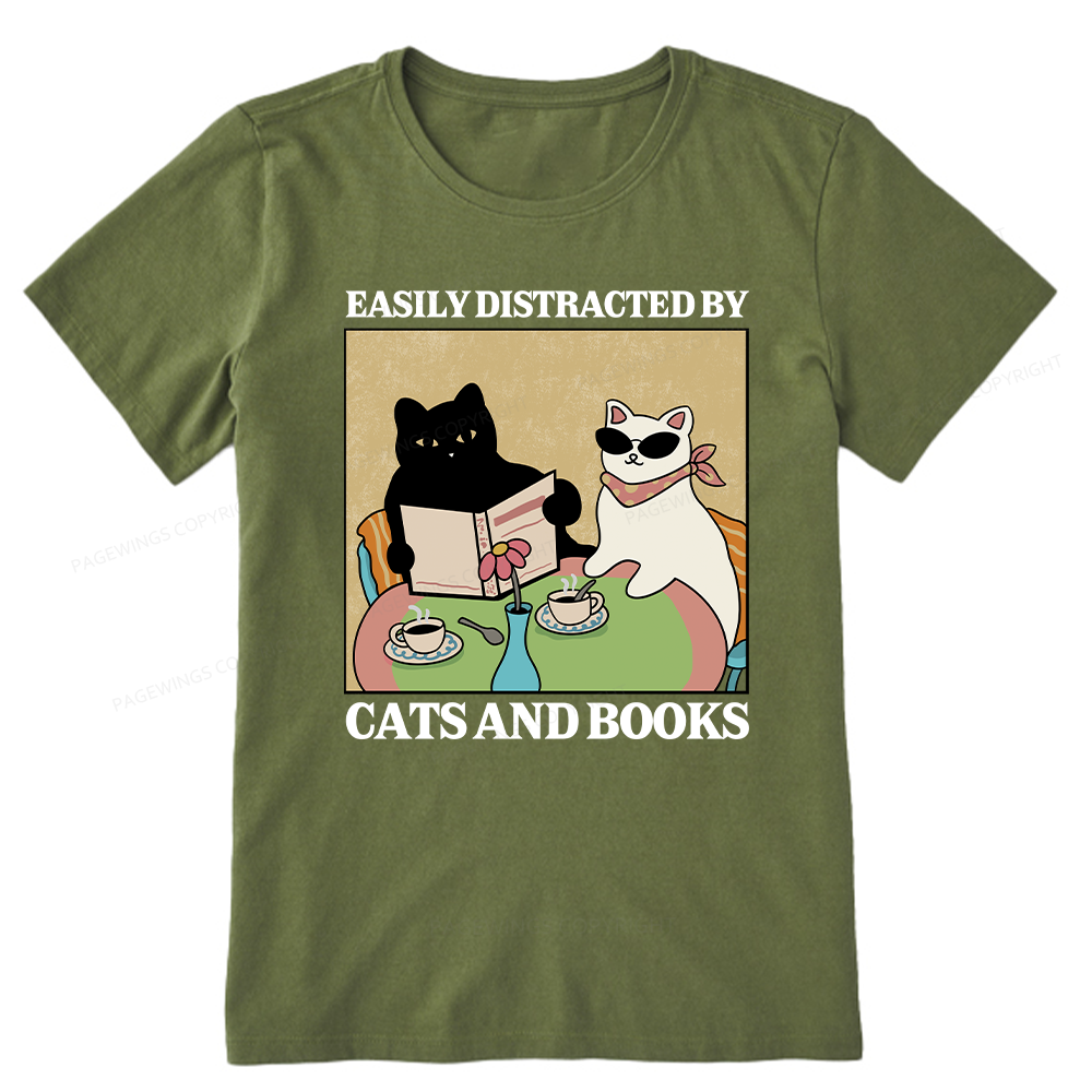 Pagewings Cats And Books Unisex Classic T-shirt