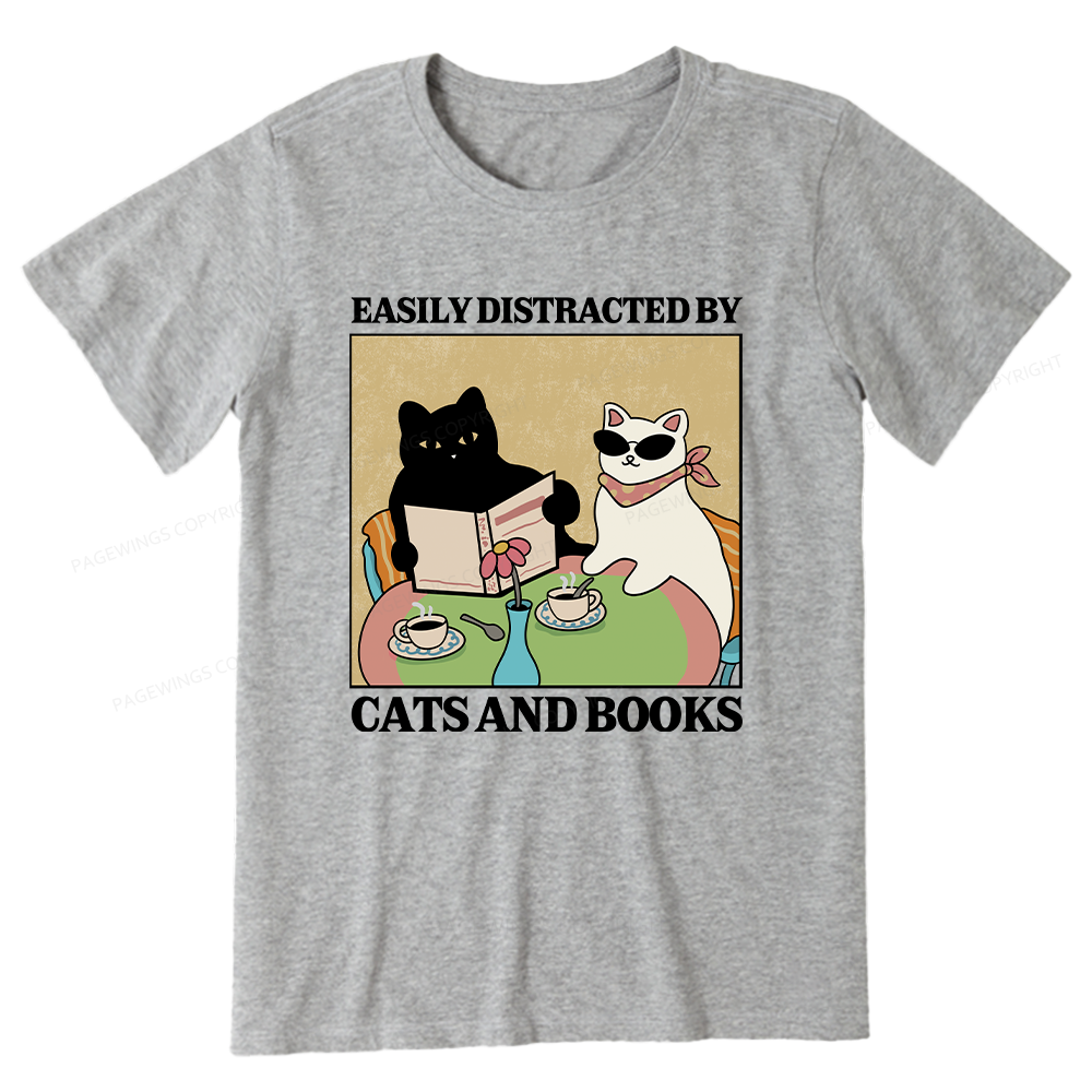 Pagewings Cats And Books Unisex Classic T-shirt