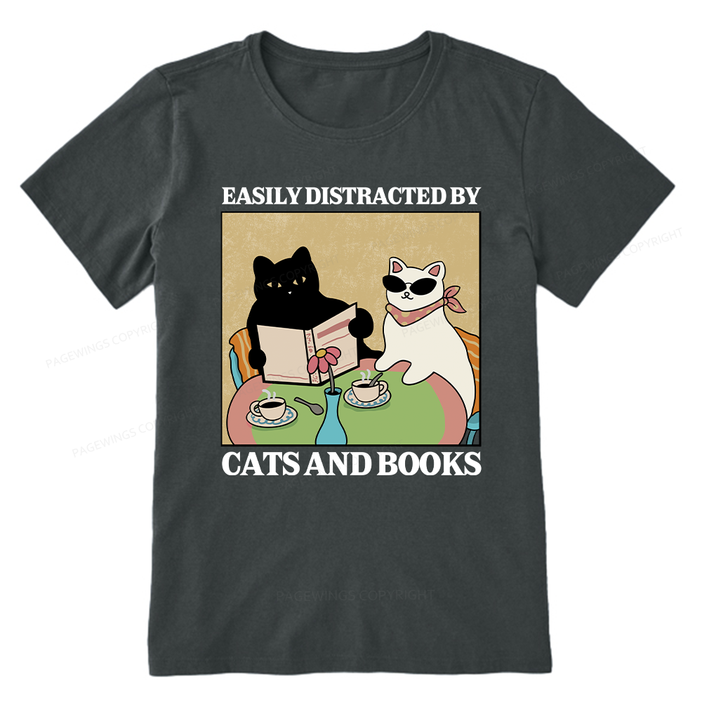 Pagewings Cats And Books Unisex Classic T-shirt