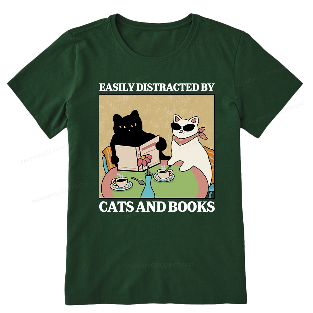 Pagewings Cats And Books Unisex Classic T-shirt