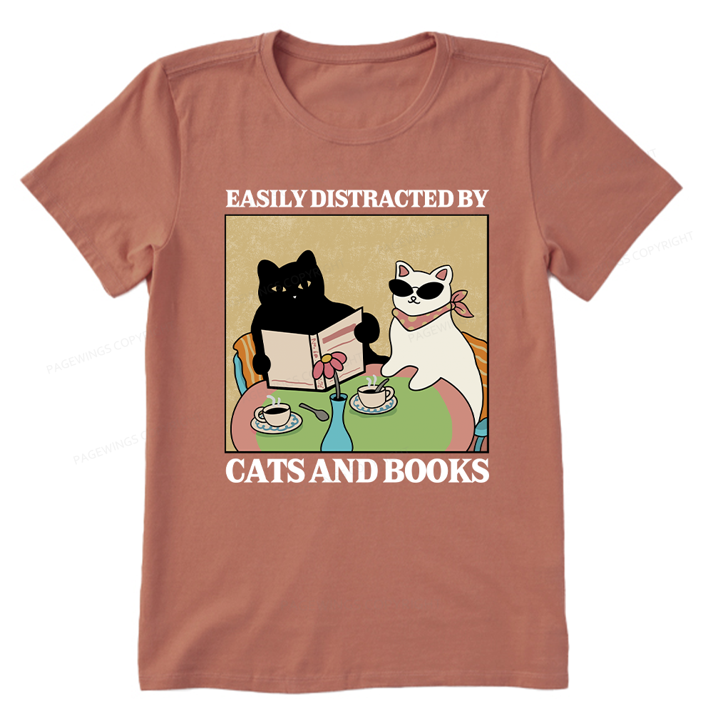 Pagewings Cats And Books Unisex Classic T-shirt
