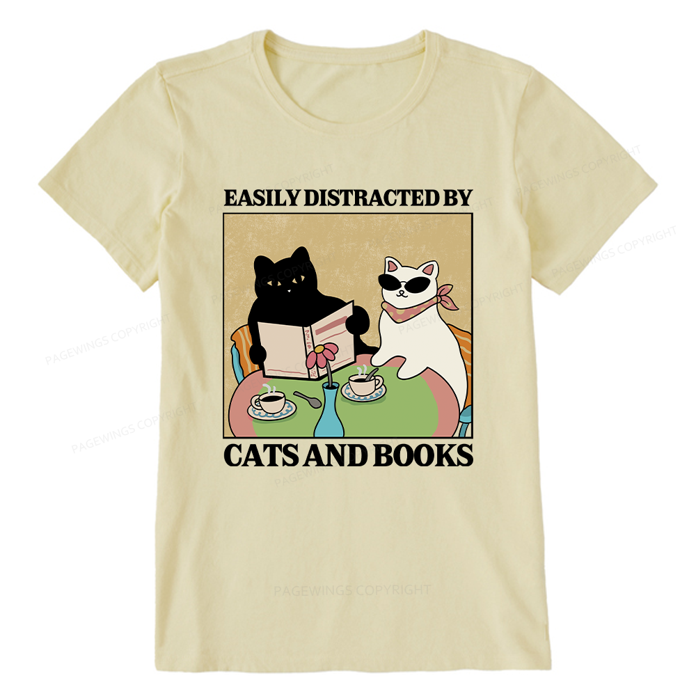 Pagewings Cats And Books Unisex Classic T-shirt