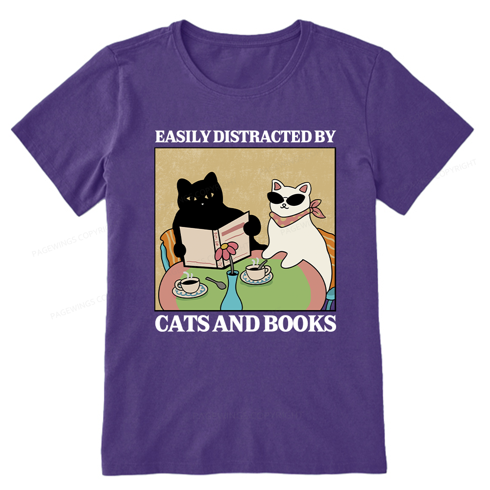 Pagewings Cats And Books Unisex Classic T-shirt