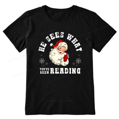 Pagewings He Sees What You've Been Reading Unisex Classic T-shirt
