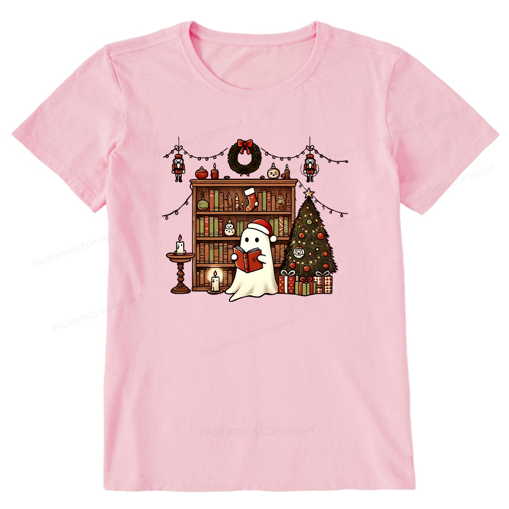 Pagewings Christmas Ghost Book Unisex Classic T-shirt