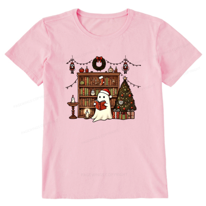 Pagewings Christmas Ghost Book Unisex Classic T-shirt