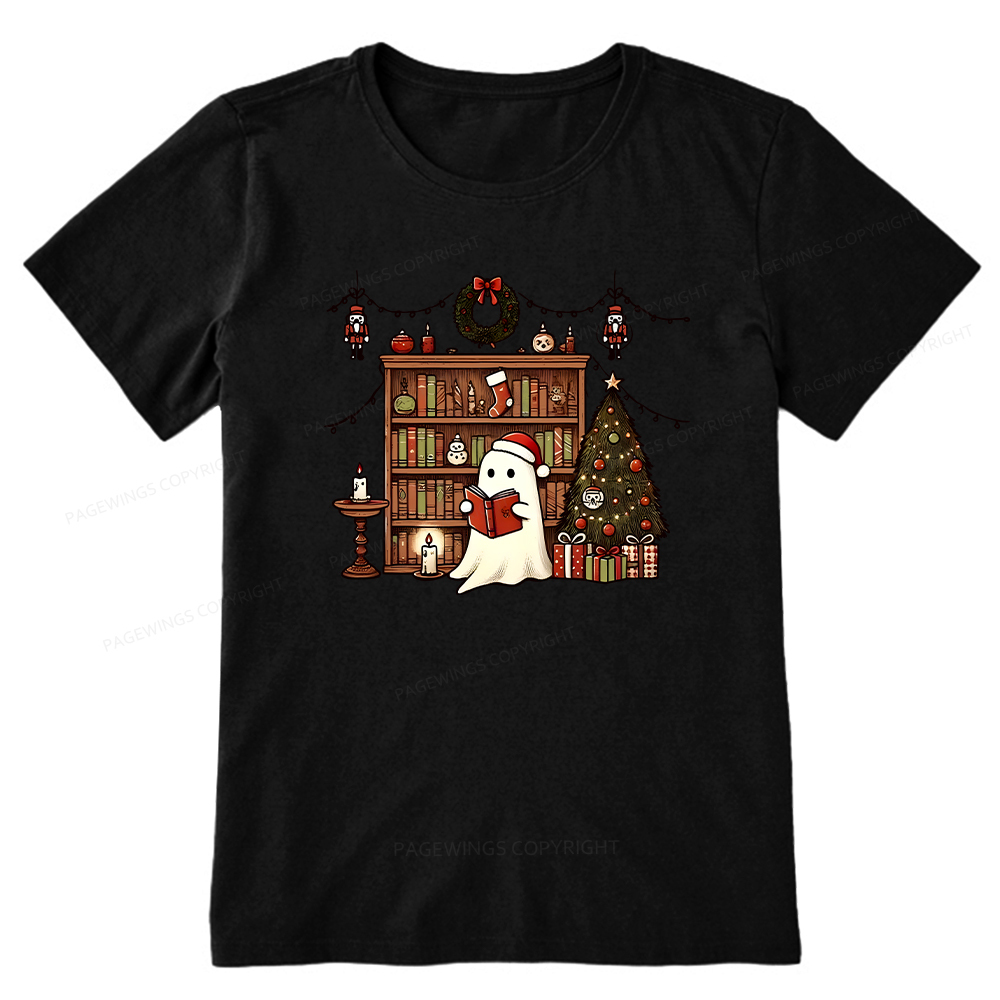 Pagewings Christmas Ghost Book Unisex Classic T-shirt