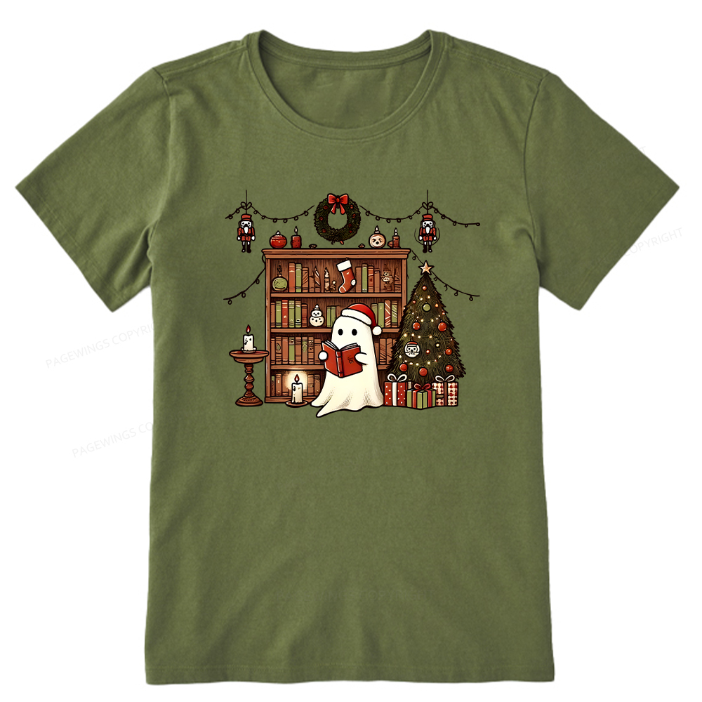 Pagewings Christmas Ghost Book Unisex Classic T-shirt