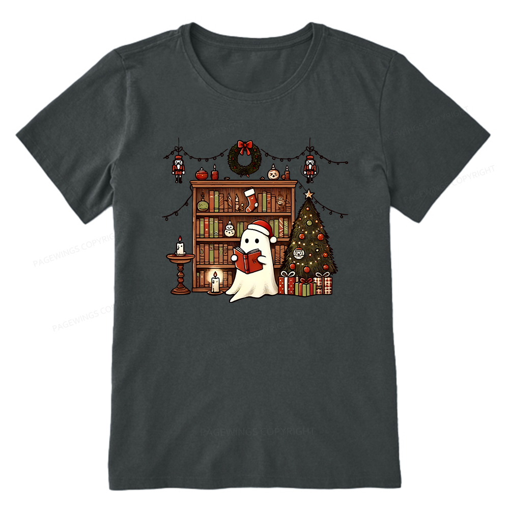 Pagewings Christmas Ghost Book Unisex Classic T-shirt