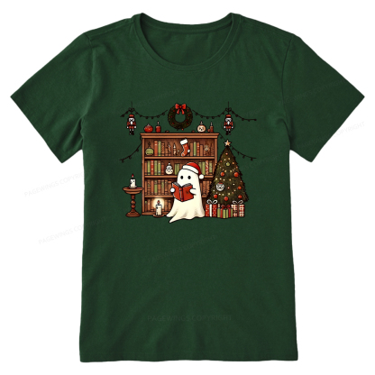 Pagewings Christmas Ghost Book Unisex Classic T-shirt