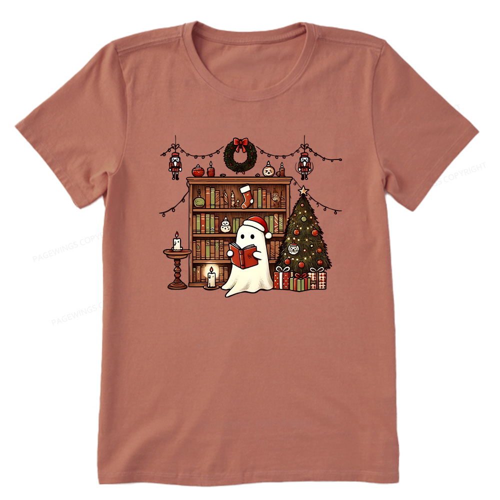 Pagewings Christmas Ghost Book Unisex Classic T-shirt