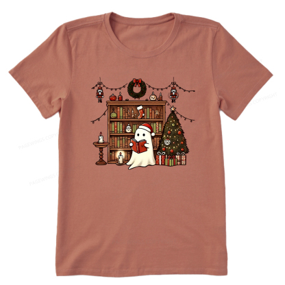 Pagewings Christmas Ghost Book Unisex Classic T-shirt