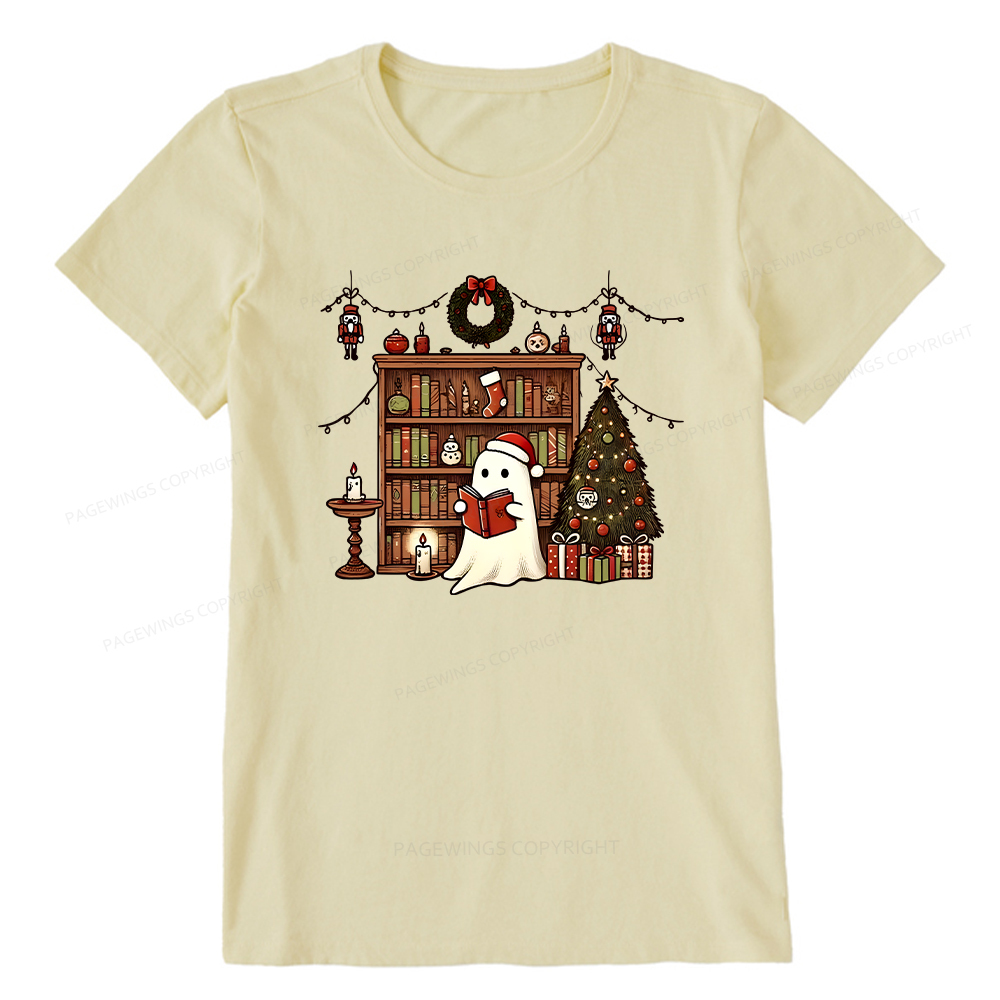 Pagewings Christmas Ghost Book Unisex Classic T-shirt