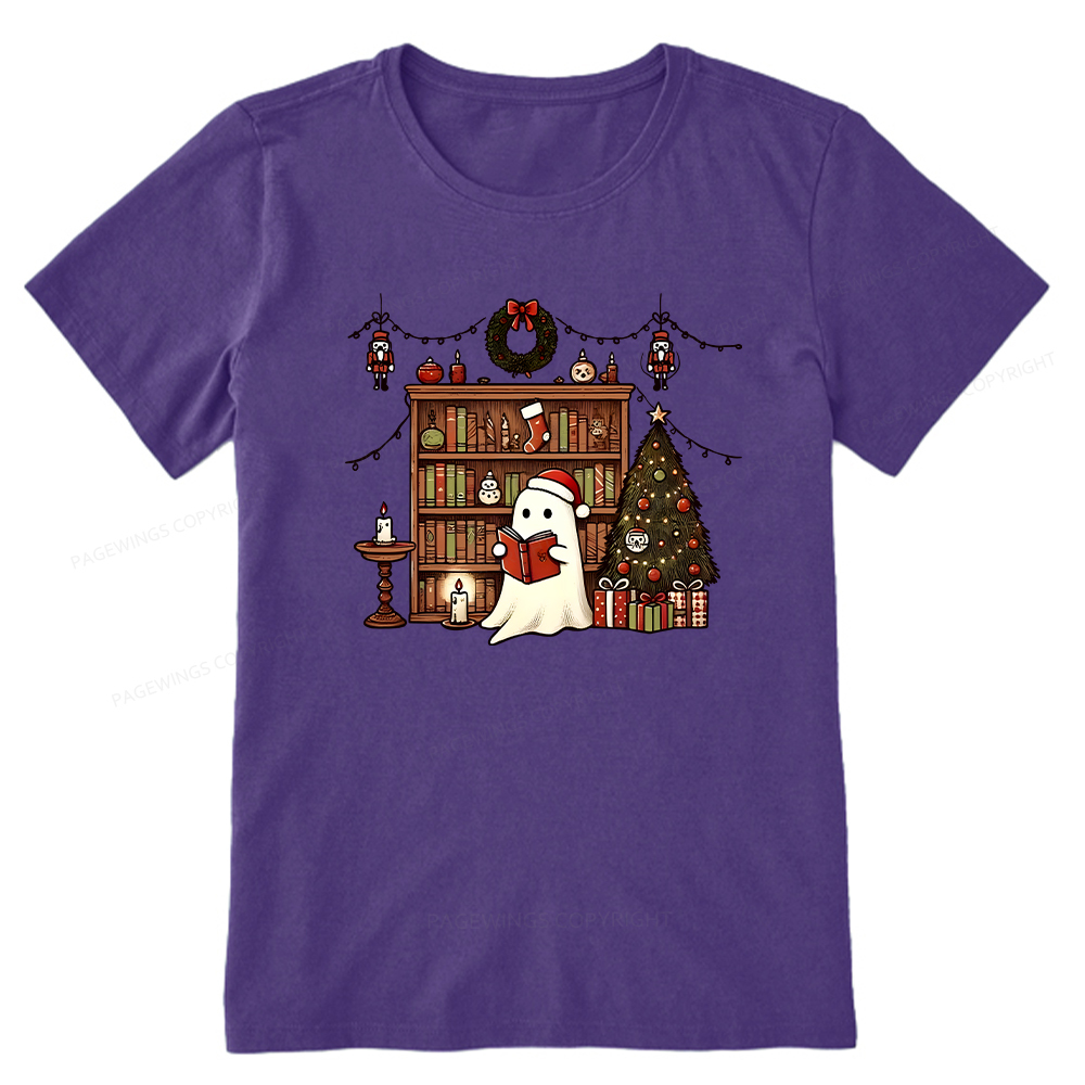 Pagewings Christmas Ghost Book Unisex Classic T-shirt